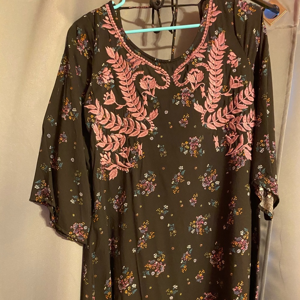 Black flows dress